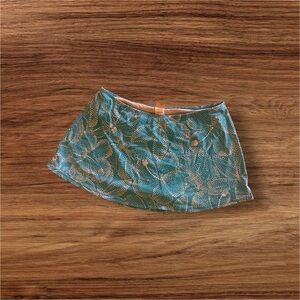 islander skort swimsuit size 12 button skirt blue stamped